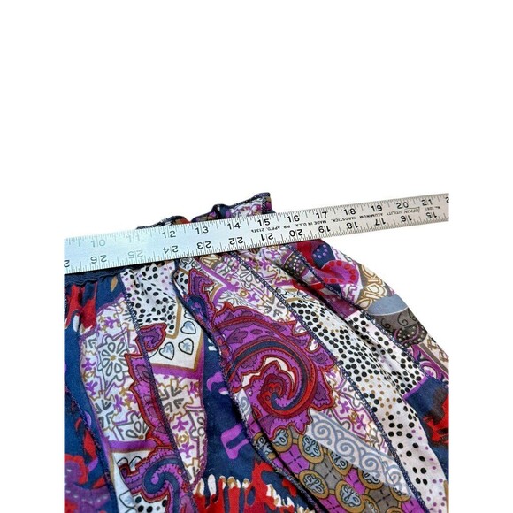 Mix Nouveau Skirt Size XL Floral Paisley Slip Pull On Boho Whimsigoth Lined - Picture 7 of 9